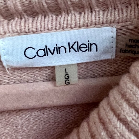 Calvin Klein Light Pink Cowl Neck Sweater - Picture 2 of 2